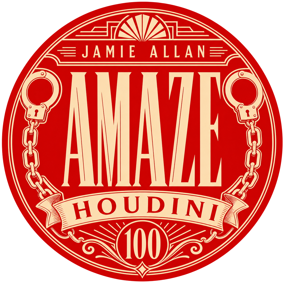 Jamie Allan Amaze — Houdini 100 anniversary emblem